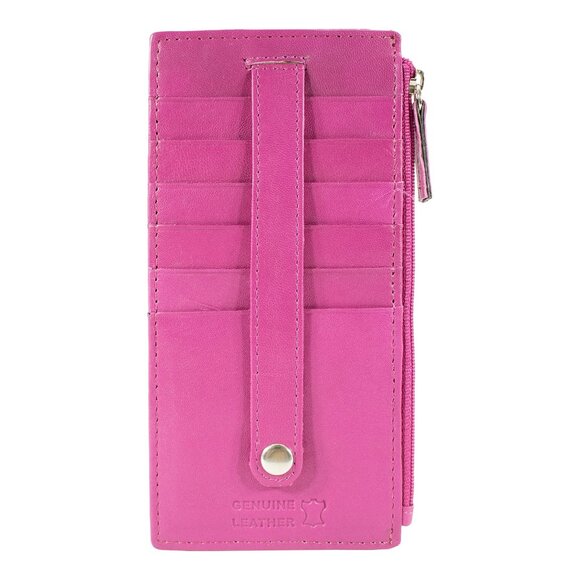 Genuine Leather Credit Card Holder Slim Women Wallet - Picture 4 of 7